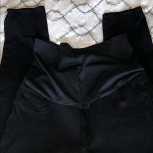 Black skinny maternity jeans